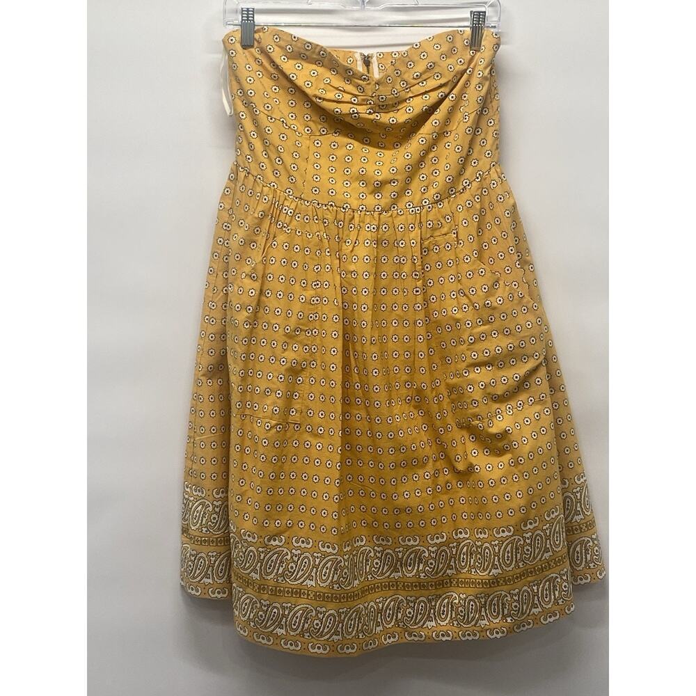 Anthropologie Girls From Savoy Women’s Paisley Bandana Strapless Dress Sz 6 - Picture 3 of 7